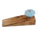 2 Pieces Blue Wheel Flower Ceramic Wooden Door Stopper